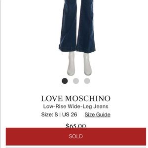 SOLD! Love Moschino jeans